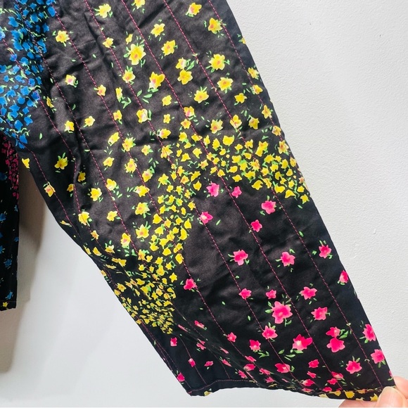 PHOOL Cotton Quilted Jacket Cascade Collar Floral Plus Size NWT - Picture 10 of 13